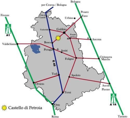 فندق Castello Di Petroia Dimora D'Epoca غوبيو المظهر الخارجي الصورة